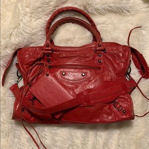balenciaga city red